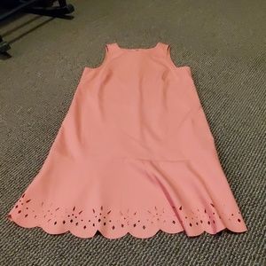 LOFT coral dress size 10P cute cutout hem